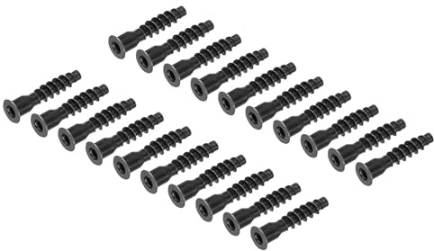 uxcell 50Pcs M7x40mm Hex Socket Countersunk Head Self Tapping Connecting Screws Carbon Steel Furniture Confirmat Screw, Black
