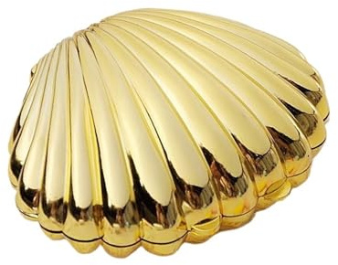 BDXMKS Muschel-Tablett 1pcs Shell Favor Candy Boxes Wedding Gift Box Cookies Packaging Box Jewelry Storage Organizer Party Supplies(Gold)