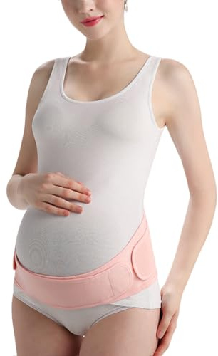 KOOYOL Mujer Fajas Embarazo Premamá Ajustable Cinturón Apoyo Abdominal Transpirable Embarazadas Mujeres para Evitar Dolor Espalda