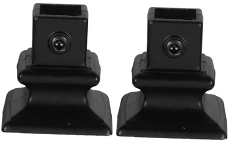 Yardenfun 2pcs Stair Post Base Brackets Black Iron Baluster Fastening Collars Durable Deck Railing Repair Mounts Slip Fit Stair Spindle Connectors for Indoor Outdoor Use