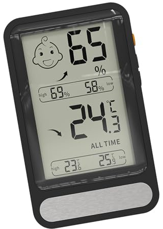 Indoor Temperature Humidity Gauge Monitor With Large Display And Strong Magnets Design Memory Function And Backlight Large Display Hygrometer For Home Use