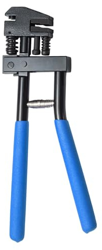 Trintion Kombinierte Absetzzange Ø5 mm 290 mm Lochzange Falzzange Blechlocher Karosseriezange zum Lochen und Falzenfür Karosseriebereich Absetz Zange Auto Reparatur (Blau)