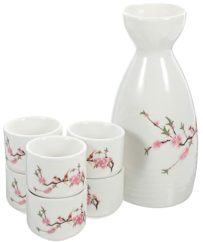 BESPORTBLE Tazze per Sakè Giapponese in Ceramica Bricco per Sakè Tradizionale Retro Accessorio per Vino o Tè per Ospiti Casa o Ristorante