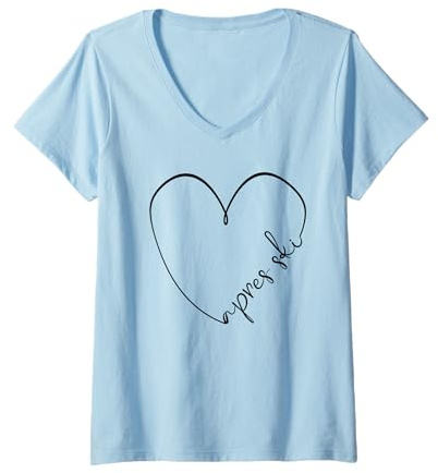 Femme Love Apres Ski | Après-Ski Alarme 2020 | Drôle Apres Ski T-Shirt avec Col en V