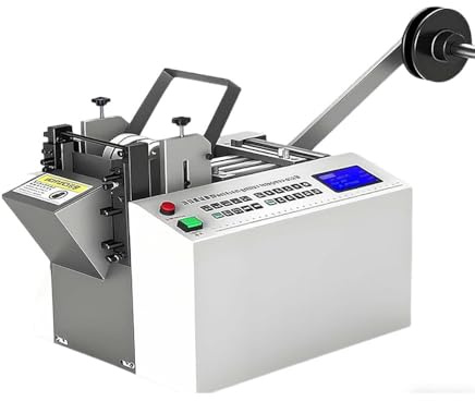 ShaiVrissian Tagliatubi Automatico per Tubi in Plastica,Macchina Elettrica per Il Taglio di Tubi,Larghezza Massima 1-90 Mm,Display LCD,Programmabile per PVC,Tubi E Cavi