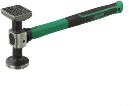 Martillo de metal, cincel cruzado plano de acero de alto carbono para reparación de carrocería automática, herramienta manual de 315 mm (cabeza cuadrada)