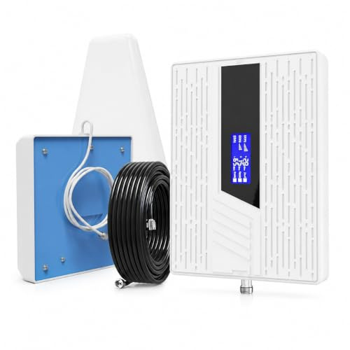 Mobile Network Booster Antenna Kit, LTE Amplifier for 4G Signal Enhancement, 2100/1800/900 MHz