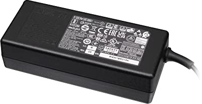 Acer Adapter / Netzteil (gelber Stecker, schnelles Laden, EU Netzkabel, für 65W Notebooks wie das Acer TravelMate P2 und P4, Aspire 3 und 5) schwarz, NP.ADT0A.078