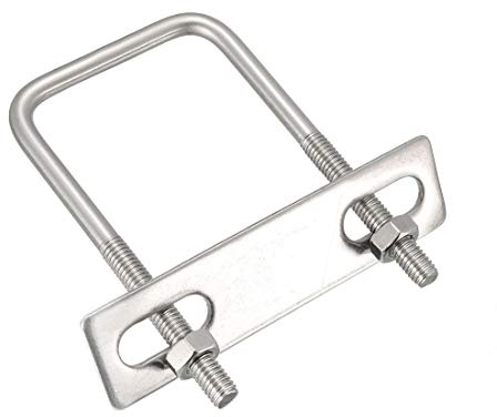 sourcing map Vierkant U-Bolzen M6 D x 1-3/4 B x 3-3/8 L 304 Edelstahl mit Muttern Rahmen