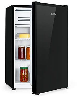 Klarstein Delaware Réfrigérateur, Capacité 76 Litres, 2 Clayettes en Verre Flexibles, Compartiment Congélateur 4 Litres, Range-Bouteille jusqu'à 2 L, Anthracite