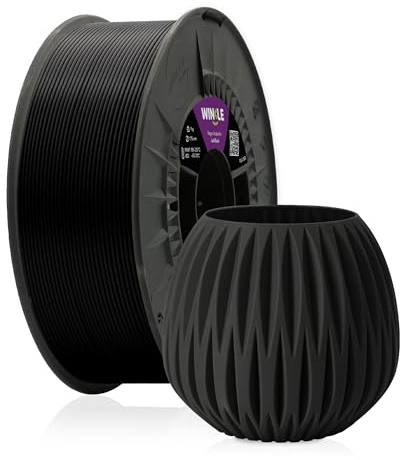 WINKLE FEED YOUR PRINTER 3D-Drucker-Filament PLA 850 Tiefschwarz | 1,75 mm 300 g | Hochtemperaturbeständig | Spule mit 300 g