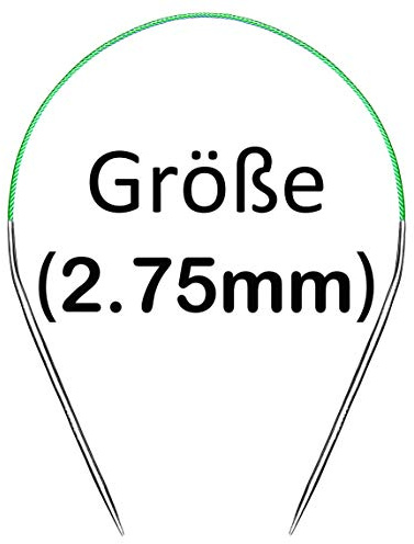 40cm Rundstricknadel für Socken Metall Stricknadeln Rundstricknadeln Set 2,75MM