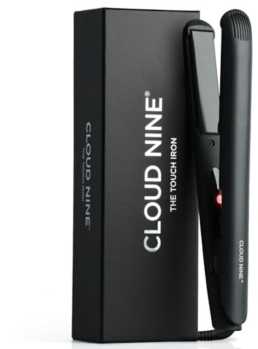 Cloud Nine The Touch Glätteisen, Haarglätter mit Touch-Technologie, Schwarz | 165/195°C, sofort einsatzbereit, Keramikplatten, weniger Frizz, glattes glänzendes Haar, schnelles Styling, alle Haartypen