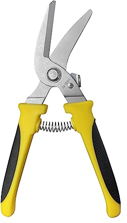 BOOSDEN Ciseaux ménagers, coupe-tôle métallique, coupe-fil tranchant, cisailles pour tôle, coupe-métal, ciseaux de jardin de 8 pouces avec lames en acier inoxydable