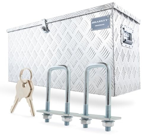 Aluminium Transportbox 900x350x400 mm Truckbox Deichselbox Werkzeugkasten Alubox Alukoffer