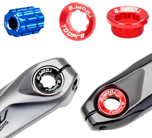 CYCEARTH Crank Adjusting Cap + Tool Bike Bicycle M20 Crankset Cover Screws Nuts Crankcover Bolt for Shimano