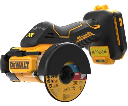 DEWALT DCS438N-XJ Winkelschleifer (Akku) ohne Batterie ohne Ladegerät mit Zubehör bürstenloser Motor