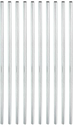 sourcing map Manchon Filetée Rond Écrou Accouplement M4x0.7mm Femelle Filetage 200mm Raccorder Tige Barre Goujon Tube Écrou Connecteur pour Rallonger, Argenté Paquet de 10