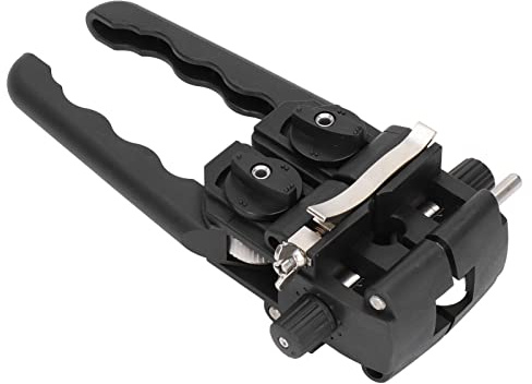 Pelador de Fibra óptica, Ajuste de Profundidad Incisivo de 0,3 a 1,2 Pulgadas, Cuchilla para Pelar Cables de Fibra óptica, Hoja Doble de Plástico para Prensar Cables