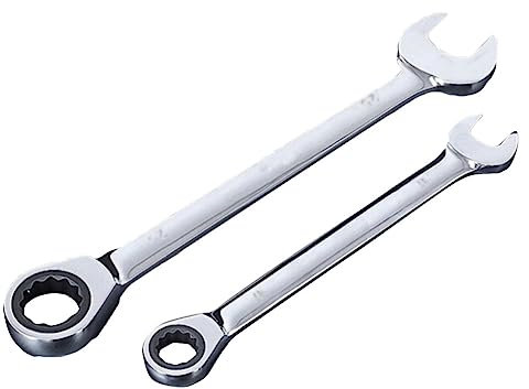 Uonlytech Steel Ratchet Wrench 12mm Dual Head Spanner Crescent Wrench Easy Repair