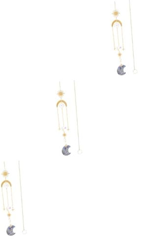 NOLITOY 3stücke Crystal Moon Wind Chime Kreative Deko Für Zuhause Sonnensänger Für Garten Und Innenräume Für Und