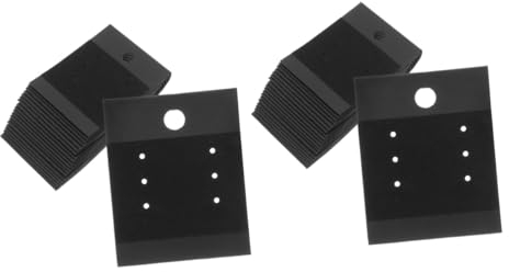 Operitacx 200stücke Ohrring Display Karten Aus Schwarzem Für Schmuckpräsentation Stilvolle Halter Für Ohrstecker Und Ohrringe Für Kleine Unternehmen Und Diy-projekte