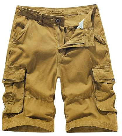 SRZYMJ Kurze Jeans Jogging Shorts Outdoorhose Herren 3/4 Lang Outdoor Hosen Für Herren Cargohose Stretch Herren Herren Leinenhose Kurz Wanderhose Wasserdicht Herren Khaki Arbeitsoverall Herren 29