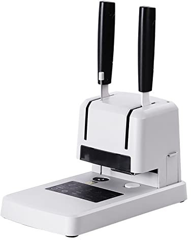 IUBGFTO Bindemaschinen, Stanzmaschine für Finanzbindemaschinen, kleine elektrische Heißschmelzschlauch-Klebebindemaschine, 1-30 mm Bindestärke, für Vertragsdokumentrechnungen