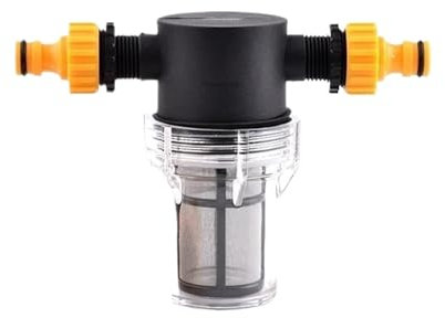 Générique Filtre d'arrosage de Jardin 1/2 3/4 Pouces, Tuyau d'irrigation agricole, Filtre de Tuyau d'eau, connecteur Rapide, Filtre de Pompe à Eau de Lavage de Voiture(D,200 Mesh)