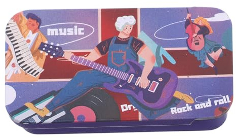 ibasenice Soporte Metálico Para Plectros De Guitarra Organizador De Púas De Guitarra Eléctrica y Estuche Resistente y Portátil Para Almacenamiento De Accesorios