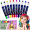 10 piezas Tizas para el Pelo de Tizas de Color Lavables,Tiza de Pelo Temporal Lavable,10 colores diferentes,Tinte Temporal Es Adecuado Para Niñas,regalos de cumpleaños niñas, carnaval, Navidad