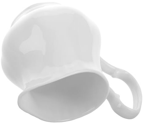 UKCOCO Bricco per Latte in Ceramica Erogatore per Panna da Tazza per Latte Navicella per Servire Salsa Ciotola in Ceramica
