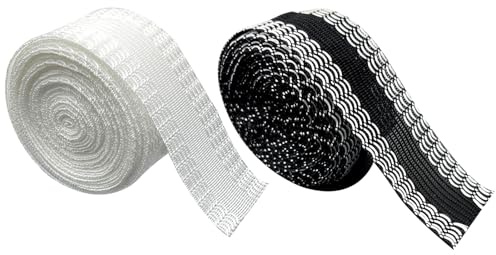 Joysuelly Cinta Termoadhesiva Ropa, 2Pcs 10M Poliéster Cinta de Dobladillo Cinta para Pegar Los Bajos de Pantalon para Cortinas Pantalones Tela Entretela