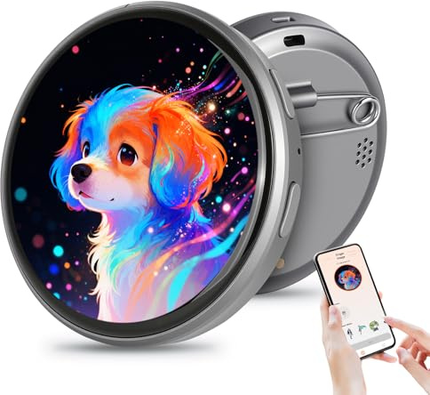 Pixel Digital Badge Pin with Audio - Electronic Smart E-Badge for Video with Sound, Touch Screen HD Photo Display with Large Storage, Perfect Anime Pin for Backpacks