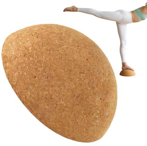 Balance-Halbkugel – Naturkork-Halbball, 30 cm Durchmesser, hochdichter Stabilitätstrainer | Verbessert die Kernkraft, das Körperbewusstsein und die Koordination für Fitness-Yoga-Rehabilitationsübungen