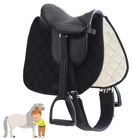 My Sweet Pony Shettysadelset för barn | för ponny shetty och trähäst | Allt ingår | komplett set | Perfekt för första ridförsök