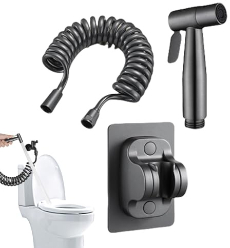 Toilet Sprayer Attachment, Multi Use Bidet Hose, Easy Install with Comfortable Grip, Bathroom Washing Tool Accessory, Personal Hygiene Sprayer with Sleek Style, Pet Care Tool for Wash