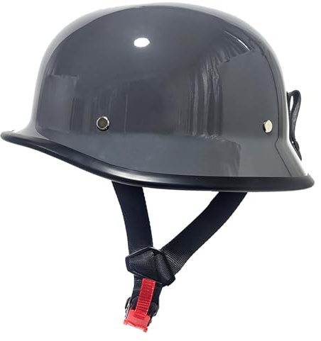 Retro Caschi Cromwell Vintage Elmetto Scodella Approvato DOTECE Casco Mezzo Retrò Moto Caschi Jet E Demi-Jet Aperto Casco Scooter Leggero Fodera Confortevole E Traspirante C,M:57-58CM