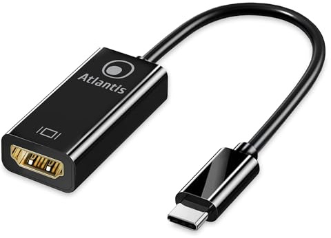 ATLANTIS Adattatore USB-C a HDMI 4K, 1080p 60Hz | Maschio-femmina per PC, notebook e Mac verso monitor/proiettori HDMI, cavo 15 cm, cod. A04-TC_HDMI