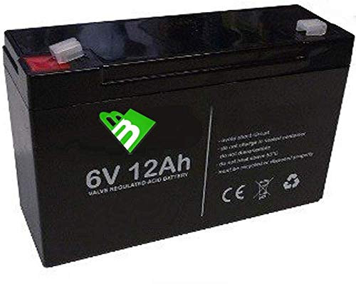 Batteria al Piombo Ricaricabile 6V 12AH 12000mAh 151 mm x 50 mm x 95 mm per allarmi antifurti, sistemi di Sicurezza, Batterie di Ricambio per ups USV, Solar, Solarpanel