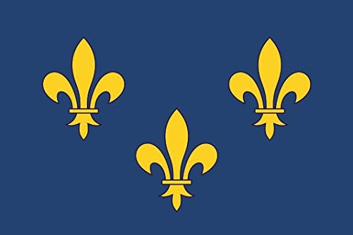 U24 Drapeau ILE de France Fleur de LYS de qualité supérieure 100 x 150 cm