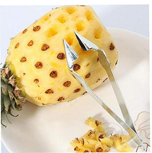 Froiny Obst Augen Peeler V-Form, Erdbeere Huller, Stem Remover Tomate Kartoffel Ananas Seed Remover Clip, Küchenhelfer