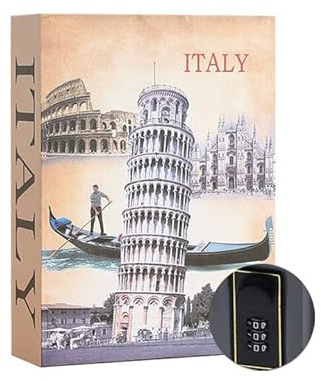 mumisuto Buchsafe mit Zahlenschloss, Safe Box Simulationsbuch Sparschwein Wörterbuch Safe mit Passwort Geschenkkasse zum Sparen, Größe 7,1 x 4,6 x 2,2 Zoll