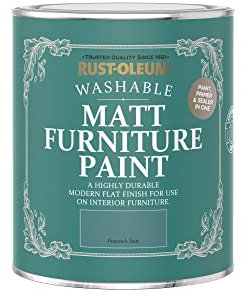 Rust-Oleum Green Furniture Paint in Matt Finish - Peacock Suit 750ml