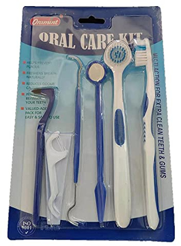 8 PCS/Set Oral Dental Clean Tools Zahnpflege Zahnaufhellung Mundhygienepflege Zahnspiegel Haken Zahnbürste Kit