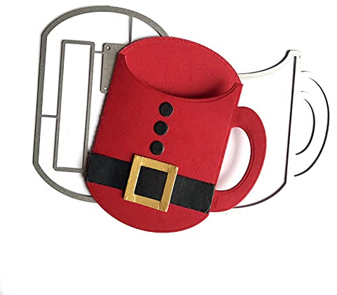 Weihnachten Grußkarte Stanzschablone, 3D Metall Stanzformen Weihnachten Tasse Flasche Weihnachtshaus Weihnachtsthema Schablonenform DIY-Kartenherstellung Scrapbooking Fotoalbum Karte Bastelformen
