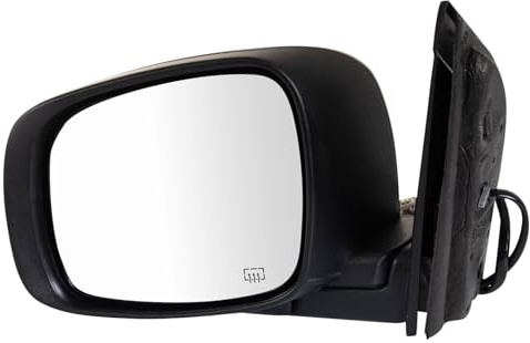 Driver Side Mirror Assembly Power Heated Foldaway Textured Black Compatible with 2011-2016 Chrysler Town and Country 2011-2020 Dodge Grand Caravan