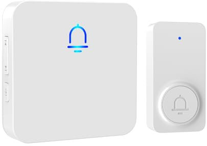 SECRUI Wireless Doorbell, Electric Cordless Battery Operated Plug in Door Bells IP55 Waterproof Easy Install Long Range of 1,000 Feet with 32 Chimes ​for Home, School, Office, Classroom