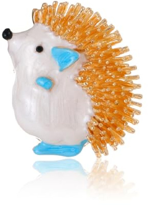 Kaichen Broche hérisson en émail mignon insecte animal broche broches vêtements sac accessoires bijoux, Acier allié, Pas de gemme