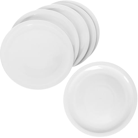 MamboCat Set di 6 piatti per pizza, bianco, Ø 30,5 cm, per 6 persone, grandi piatti per pizza in porcellana, per pizze o per preparare, piatti XL